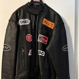 Nexx Black Leather Performance Jacket with Patches